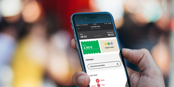 Latvian public trains app for iOS and Android