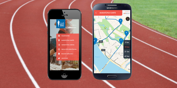 Lattelecom Rīga Maratona mobilā aplikācija iOS un Android