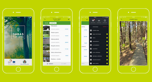 Dabas tūrisma mobila aplikācija iOS un Android