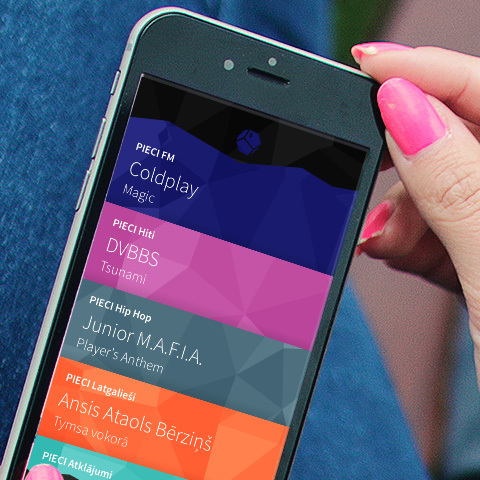 Radio pieci.lv mobilā aplikācija iOS un Android